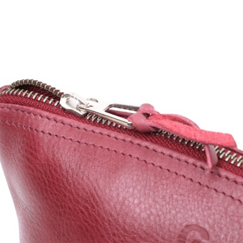 Косметичка Grande Pelle Шкіряна Бордова (16792)