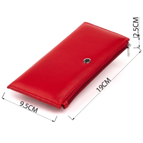 Гаманець ST Leather Зі шкіри жіночий Червоний (19330)