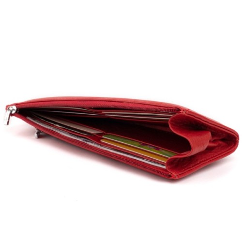 Гаманець ST Leather Зі шкіри жіночий Червоний (19330)