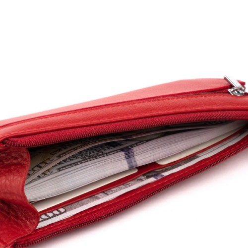 Гаманець ST Leather Зі шкіри жіночий Червоний (19330)