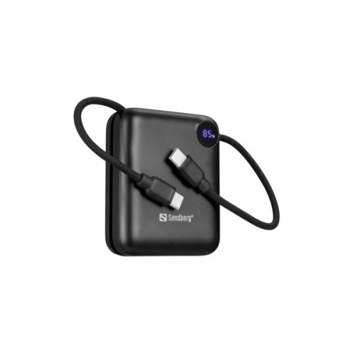 Батарея універсальна Sandberg 10000mAh PD/3.1/20W, QC/3.0, USB-C In/Out, with 2 cables USB-C (421-26)