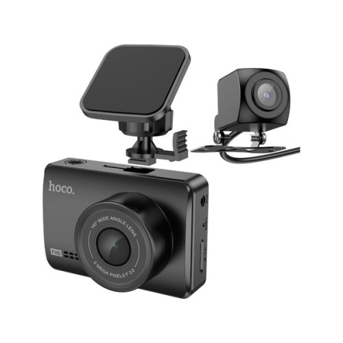 Відеореєстратор HOCO DV3 Driving recorder with display dual-channel Black (6942007608183)
