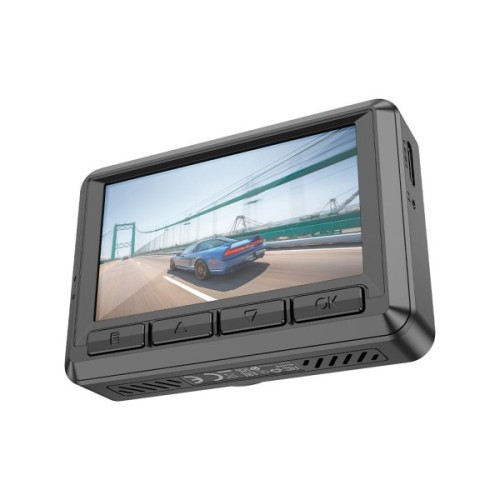 Відеореєстратор HOCO DV3 Driving recorder with display dual-channel Black (6942007608183)