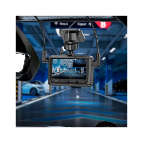 Відеореєстратор HOCO DV3 Driving recorder with display dual-channel Black (6942007608183)