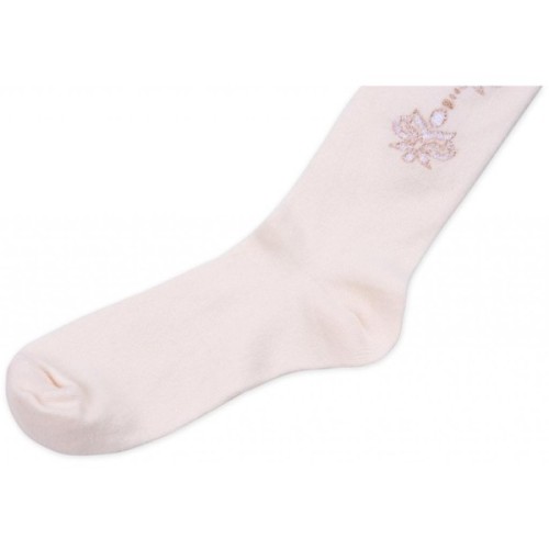 Колготки дитячі UCS Socks з рожевими квіточками з боків (M0C0301-0876-3G-beige)