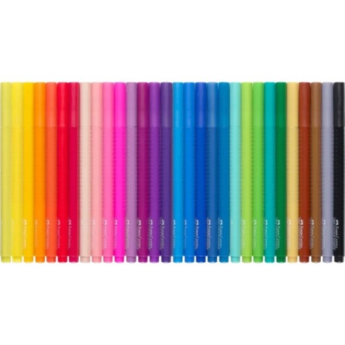 Фломастери Faber-Castell тригранні Grip felt-tip pen, 30 кольорів (29902)