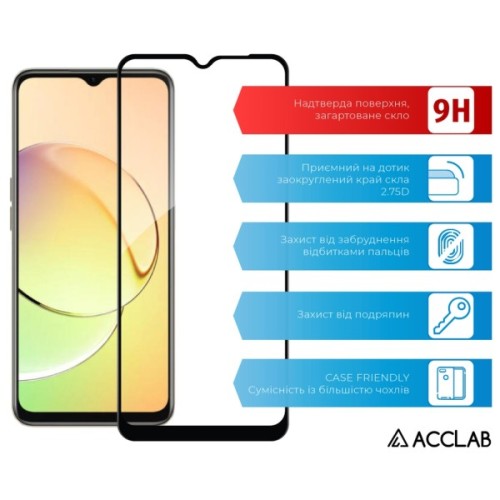 Скло захисне ACCLAB Full Glue Realme 10 5G Black (1283126551499)