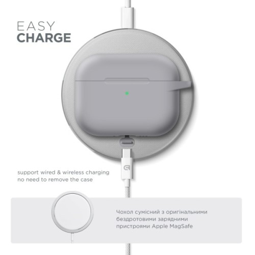Чохол для навушників Armorstandart Hang Case For Apple AirPods Pro 3 Light Grey (ARM88275)