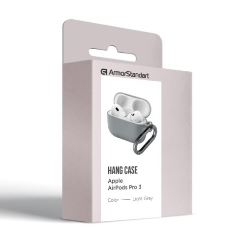 Чохол для навушників Armorstandart Hang Case For Apple AirPods Pro 3 Light Grey (ARM88275)