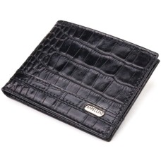 Гаманець Canpellini Затискач з натуральної шкіри Чорний (21520)