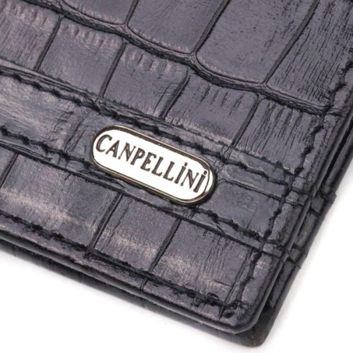 Гаманець Canpellini Затискач з натуральної шкіри Чорний (21520)