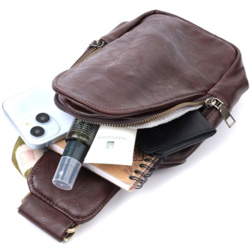 Сумка Vintage З екошкіри Коричнева (22794)