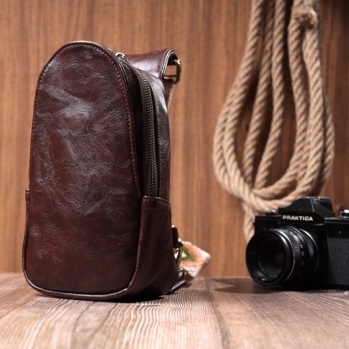 Сумка Vintage З екошкіри Коричнева (22794)