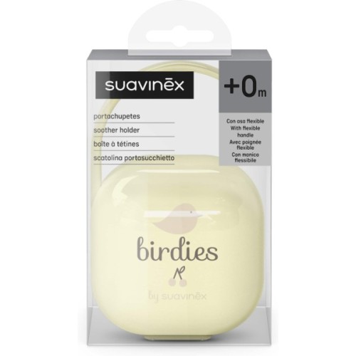 Контейнер для пустушок Suavinex Birdies, світло-жовтий (309133)