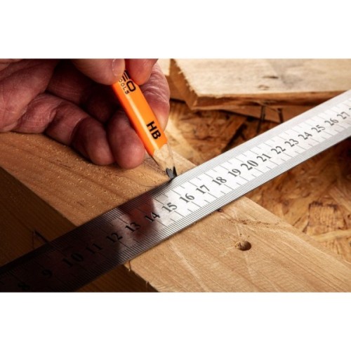 Лінійка будівельна Neo Tools нержавіюча сталь, 300мм (72-213)