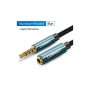 Кабель мультимедійний 3.5mm M to 3.5mm F 1.0m AV118 blue Ugreen (40673)
