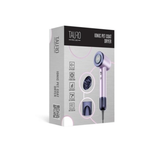 Фен для тварин Tauro Pro Line з технологією генерації негативних іонів з вилкою ЄС рожевий (TPL70273)