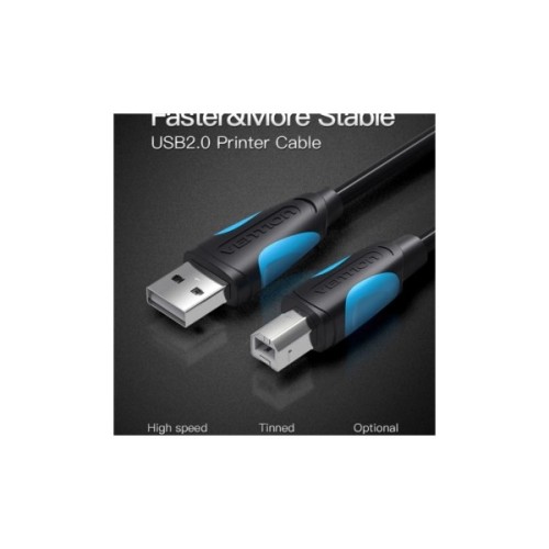 Кабель для принтера USB 2.0 AM/BM 1.0m black Vention (VAS-A16-B100)
