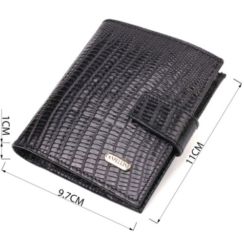 Гаманець Canpellini З натуральної шкіри Чорний (21745)