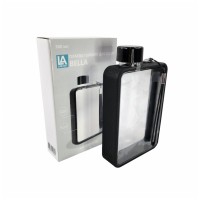 Пляшка для води Line Art Bella 380 мл чорна (60010118LA-01)