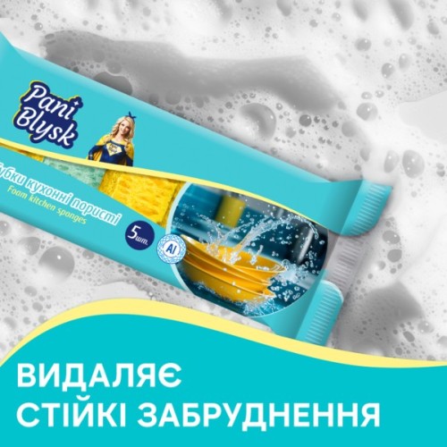 Губки кухонні Pani Blysk Пористі 5 шт. (4823071661194)