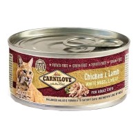 Вологий корм для кішок Carnilove з куркою та ягням 100 г (8595602528936)