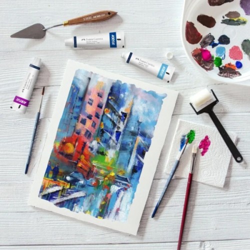 Акрилові фарби Faber-Castell Creative Studio, 12 туб х 20 мл, 12 кольорів (379212) (31794)
