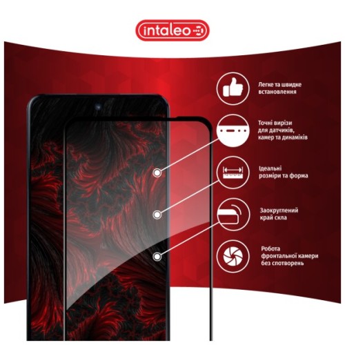Скло захисне Intaleo Full Glue Motorola G55 Black (1283126613258)