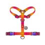 Шлея для собак WAUDOG Nylon Recycled анатомічна H-подібна з QR-паспортом, градієнт, S помаранчева (52864)