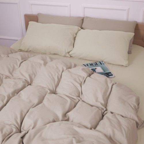 Постільна білизна MirSon 007-004 Milk/Cappuchino Фланель 2 x 160 x 220 Сімейний Євро (2200009659461)