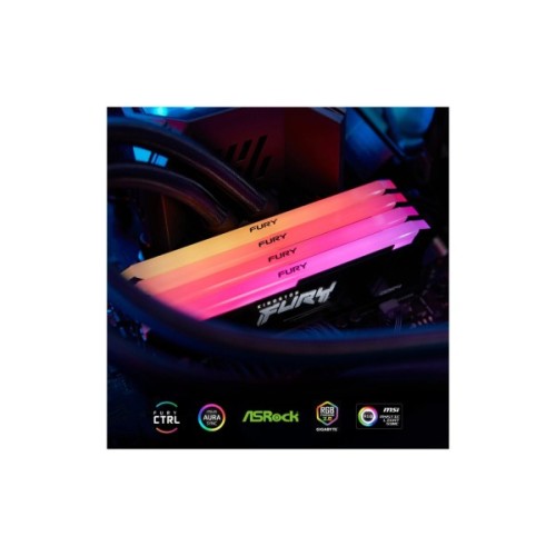 Модуль пам'яті для комп'ютера DDR4 16GB (2x8GB) 3200 MHz Beast Black Kingston Fury (ex.HyperX) (KF432C16BB2AK2/16WP)