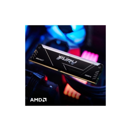 Модуль пам'яті для комп'ютера DDR4 16GB (2x8GB) 3200 MHz Beast Black Kingston Fury (ex.HyperX) (KF432C16BB2AK2/16WP)