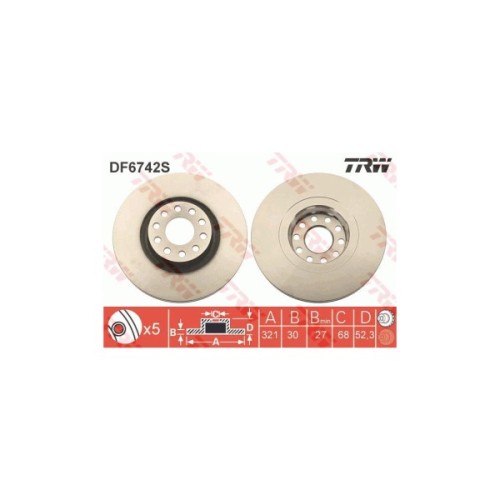 Гальмівний диск TRW DF6742S