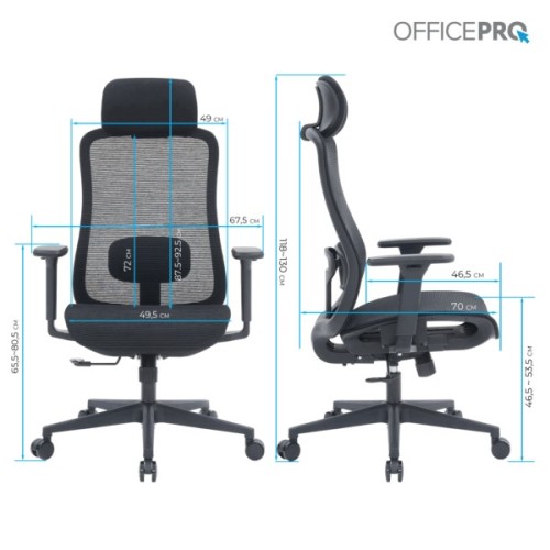 Офісне крісло OfficePro Wave OC670-B-B-B (OC670-B-B-B)