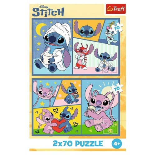 Пазл Trefl Lilo&Stitch Зі Стічем не нудно 2x70 (5900511344448)