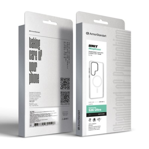 Чохол до мобільного телефона Armorstandart Unit MagCase Samsung S26 Ultra 5G Matte Clear Silver (ARM88811)