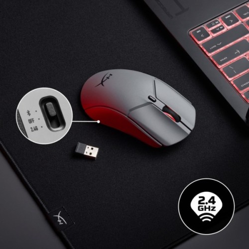 Мишка HyperX Haste 2 Pro Wireless/Bluetooth/USB Gray (A1KY5AA)