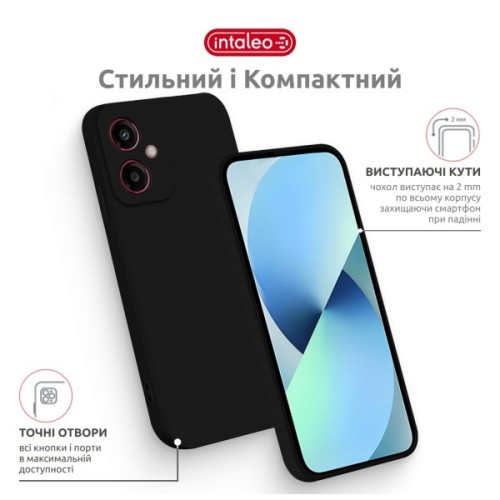 Чохол до мобільного телефона Intaleo Silicone Motorola Moto G85 Black (1283126640216)