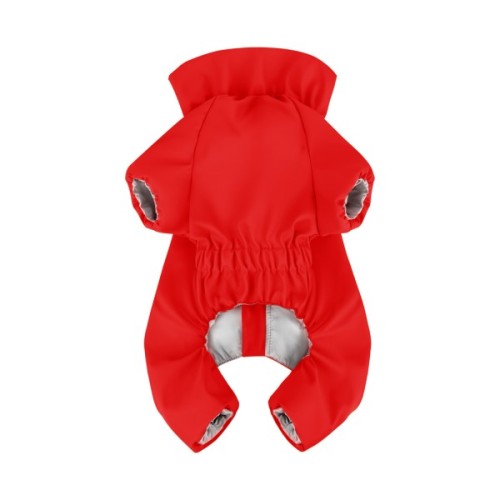 Дощовик для тварин WAUDOG Clothes водонепроникний S35 червоний (19853)