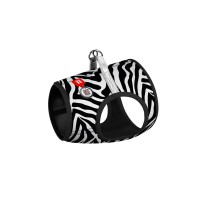 Шлея для собак WAUDOG Clothes м'яка з QR адресником "Зебра" XS1 (220-0055)