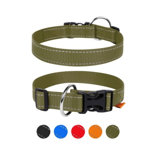 Нашийник для тварин Dog Extreme з нейлону регульований Ш 40 мм Д 43-70 см хакі (670131)
