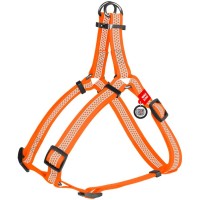 Шлея для собак WAUDOG Waterproof з QR паспортом L Ш 25 мм Д 60-90 см помаранчева (26204)