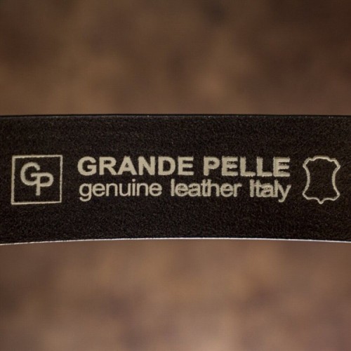 Ремінь Grande Pelle З круглою пряжкою Капучіно (11271)