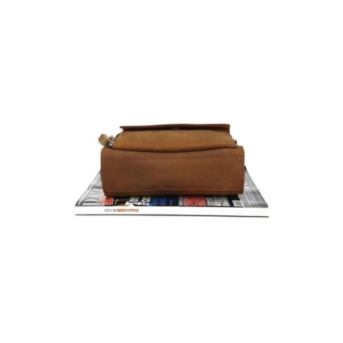 Сумка Vintage З вінтажної шкіри Коричнева (14159)