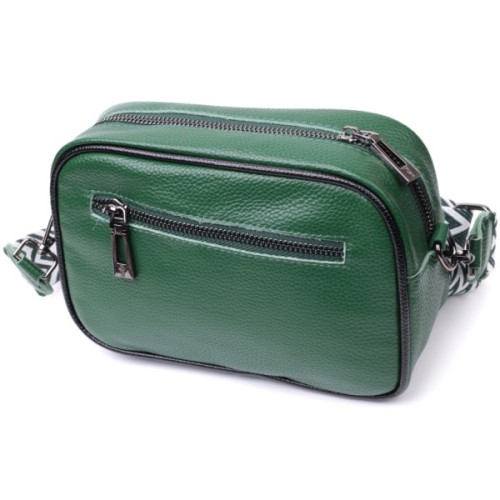 Сумка Vintage З натуральної шкіри Зелена (22384)