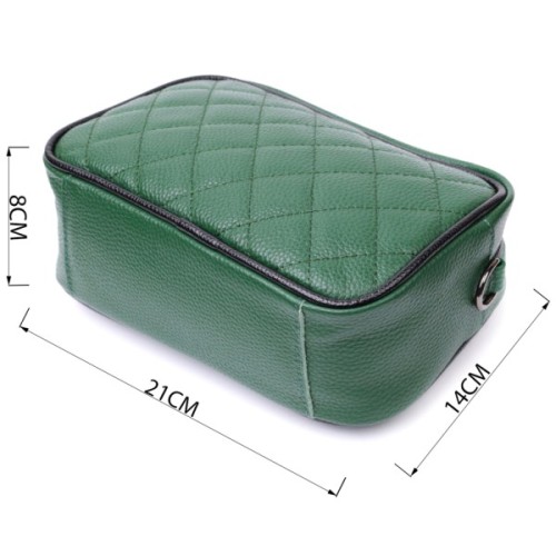 Сумка Vintage З натуральної шкіри Зелена (22384)