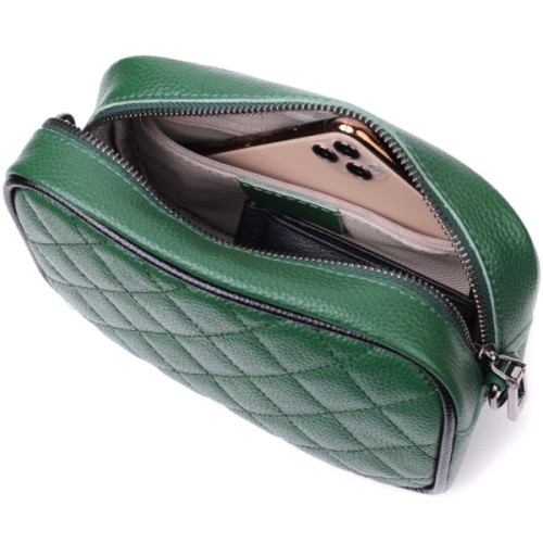 Сумка Vintage З натуральної шкіри Зелена (22384)