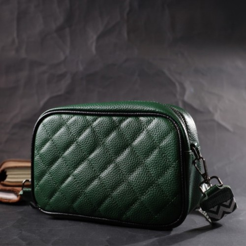 Сумка Vintage З натуральної шкіри Зелена (22384)