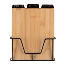 Дошка для нарізання Ardesto Midori, Набір 3шт, 23.5х7.5х27см, бамбук, метал (AR1427B)