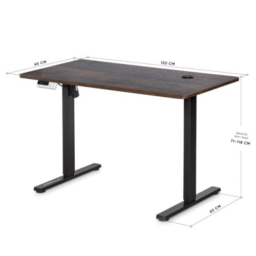 Комп'ютерний стіл Mealux PowerDesk Energy Antique з електрорегулюванням висоти (EVO-201 Energy A/B)